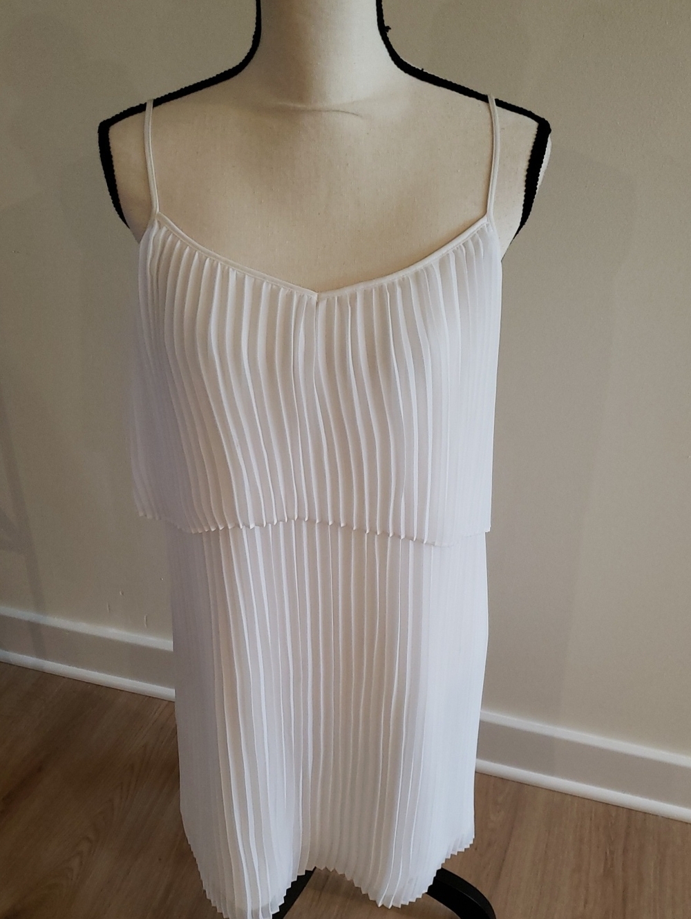 BCBGeneration White Dress Spaghetti Straps